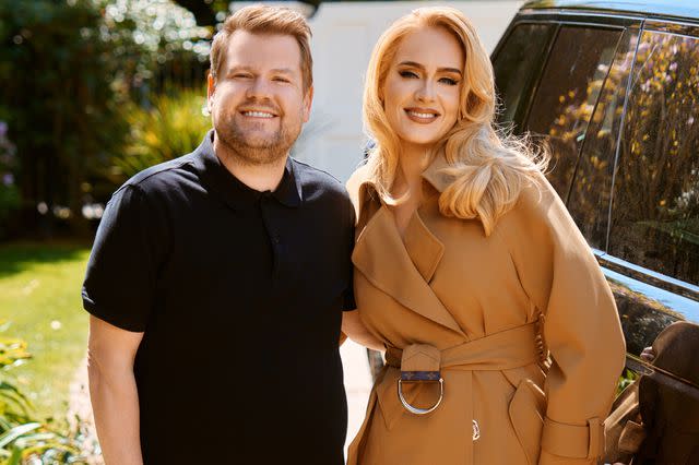 Terence Patrick/CBS James Corden and Adele