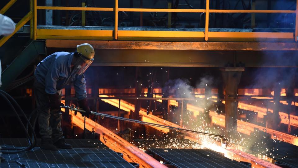 Spezialstahl-Produktion im Bezirk Haibowan im Norden Chinas.