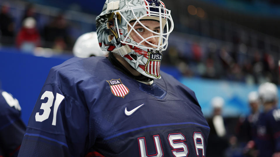 Strauss Mann could end up being a steal for the Sharks, who have many needs heading into the NHL draft. (Photo by Lintao Zhang/Getty Images)