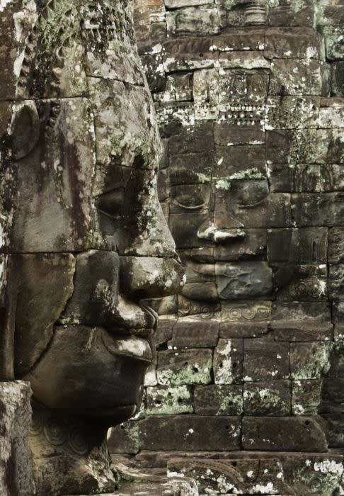 Another view of the faces for which the Bayon temple is famous.