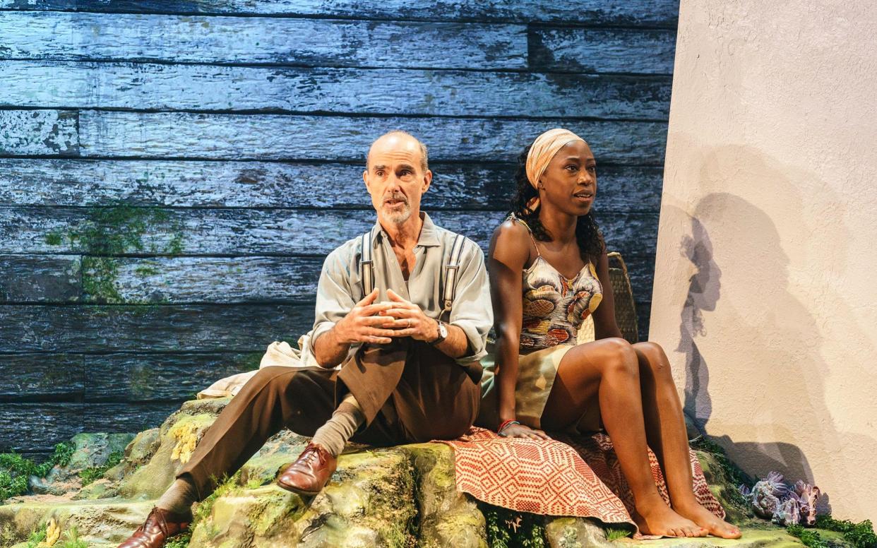 Finbar Lynch (Dr Wangel) and Nikki Amuka-Bird (Ellida) in The Lady from the Sea at the Donmar Warehouse - Manuel Harlan