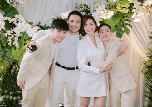 The couple already have their own sons from previous relationships