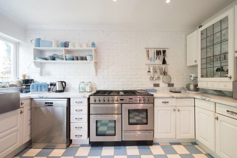 A general view of a kitchen interior