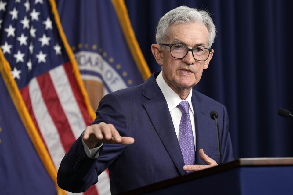 ARCHIVO - El presidente de la Reserva Federal, Jerome Powell, habla durante una conferencia de prensa en Washington, el 12 de junio de 2024. (AP Foto/Susan Walsh, Archivo)