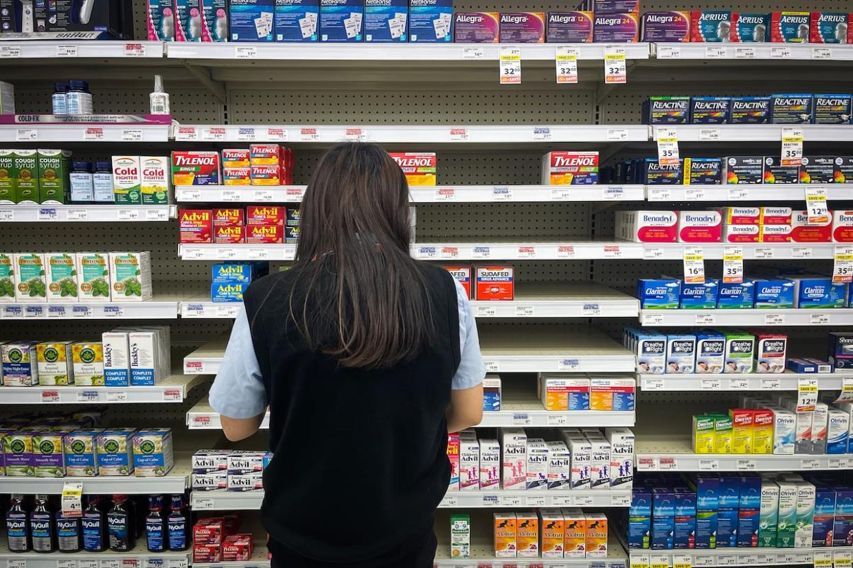 Phenylephrine, an ingredient used as a decongestant in many over-the-counter cold medications, is no more effective than a placebo, a U.S. expert panel found.  (Ben Nelms/CBC - image credit)