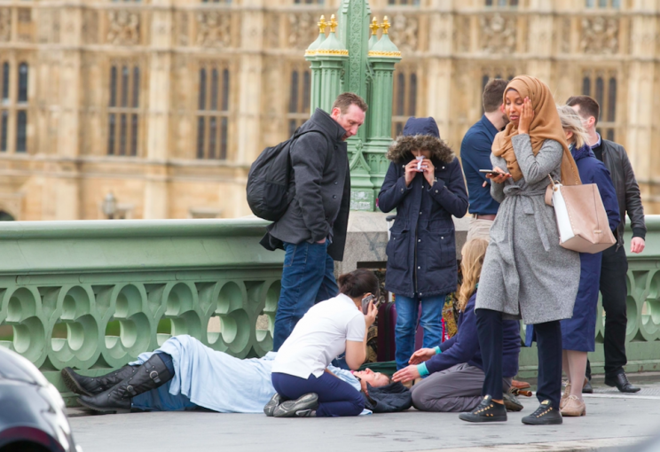 Khalid Masood killed three people while driving through pedestrians on Westminster Bridge (Rex)