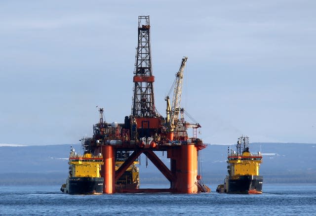 Oil rigs in Cromarty Firth