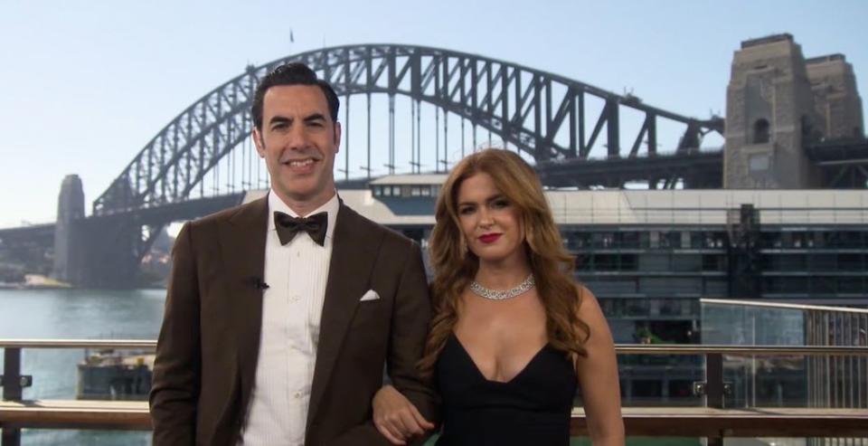 isla fisher sacha baron cohen oscars 2021