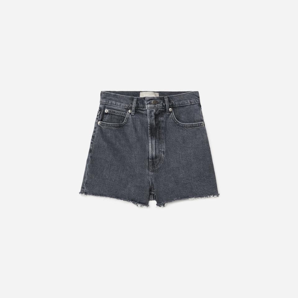 The Way-High Jean Short in Washed Charcoal (Photo via Everlane)