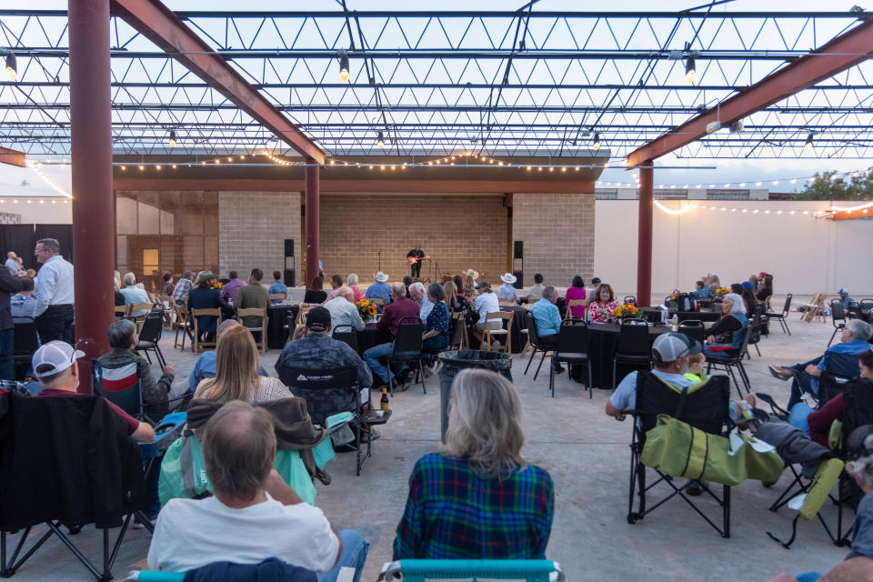 The new AJ Swope Performance Plaza had its inaugural event Friday night at the Arts in the Sunset in Amarillo.