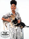 <p>The actress is <em>paw</em>-tionate about pups! </p>