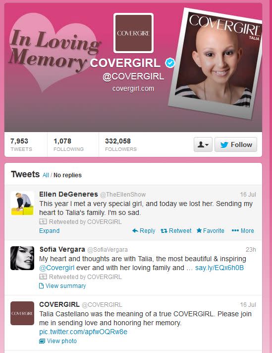 Foto: Perfil oficial de Cover Girl en Twitter