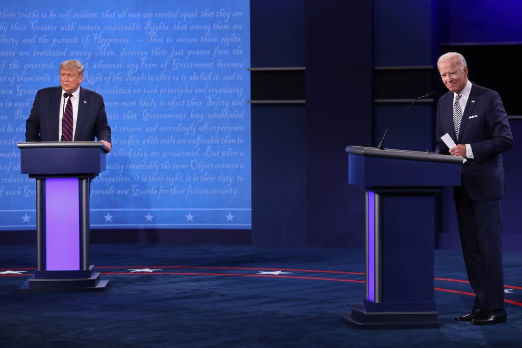 President and Mr Biden trade blows during first debate (Getty Images)