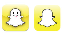 Bei Snapchat dreht sich seit 2011 im Logo alles um das niedliche Gespenst. Inzwischen hat das Logo aber sein Gesicht verloren. Der Hintergrund ist dagegen deutlich intensiver geworden.