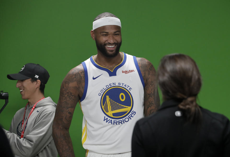 DeMarcus Cousins’ return will shuffle up an already muddled front-court battle on the Warriors. (AP Photo)