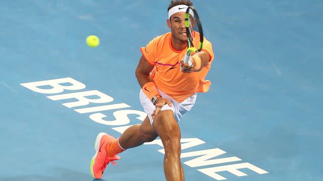 Nadal in Brisbane earlier this year. Image: Getty