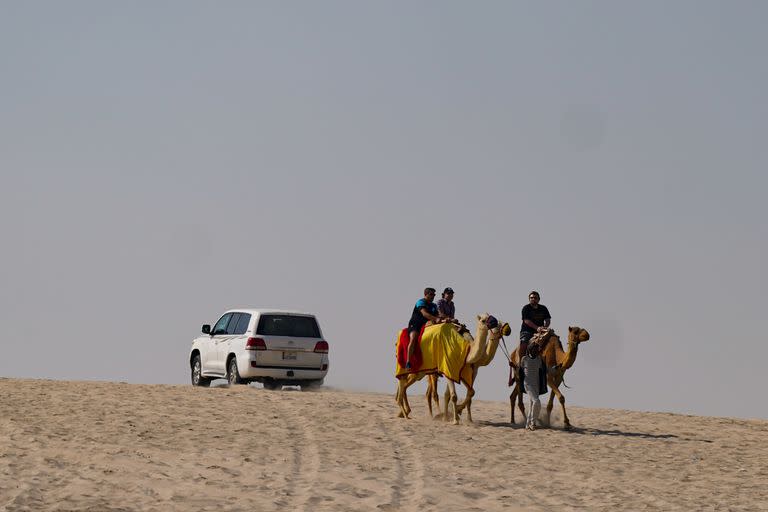 La travesía al desierto, en Sea Line, en la frontera entre Qatar y Arabia Saudita