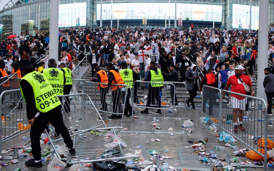 Wembley Way before the Euro 2020 final between England and Italy