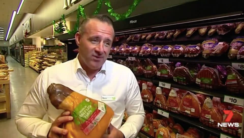 A Woolworths ham was recently given a PorkMark award. Source: 7 News