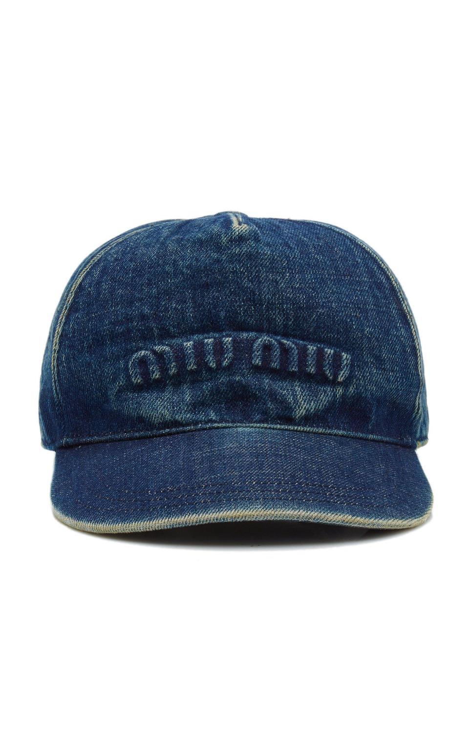 12) Logo-Detailed Denim Baseball Cap