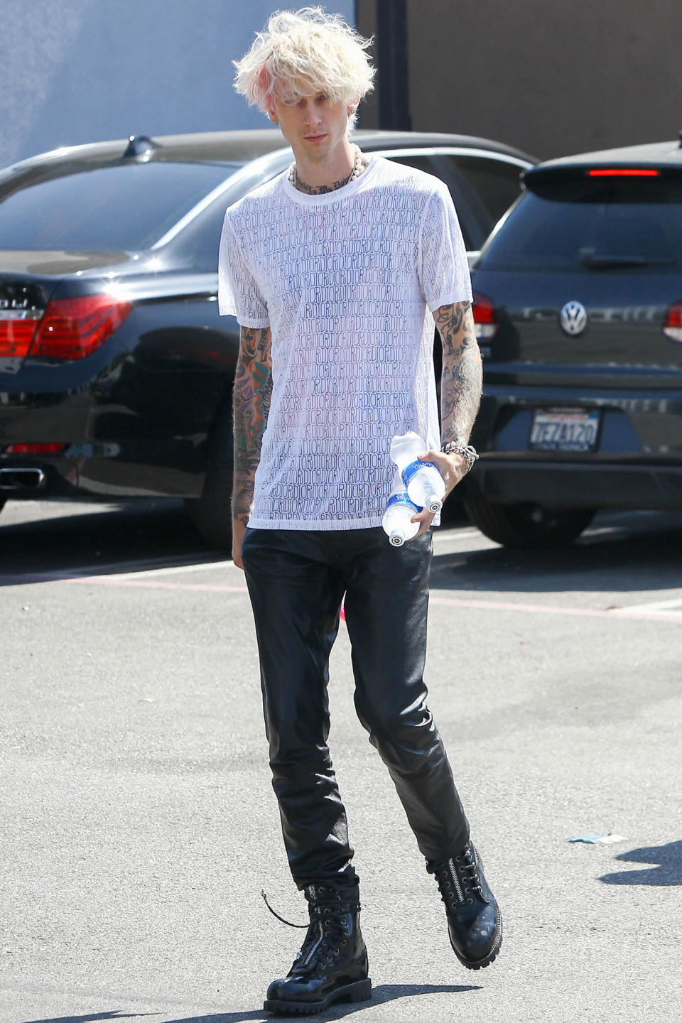 <p>Machine Gun Kelly was dressed casually for an outing in Los Angeles.</p>