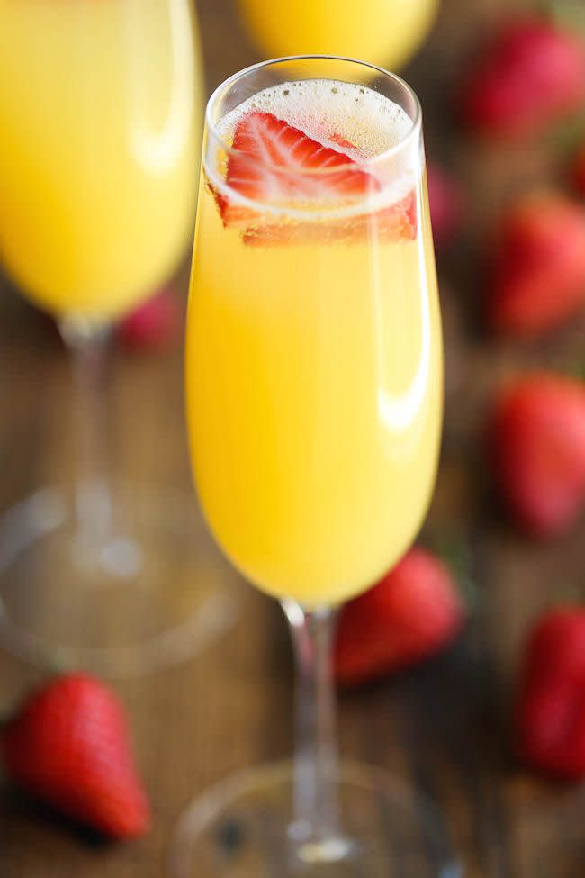 Strawberry Pineapple Mimosas