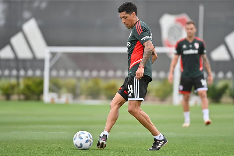 Enzo Pérez, el capitán de River, estará en el mediocampo frente a Rosario Central; la semifinal por la Copa de la Liga Profesional puede ser uno de sus últimos dos o tres partidos en el club.