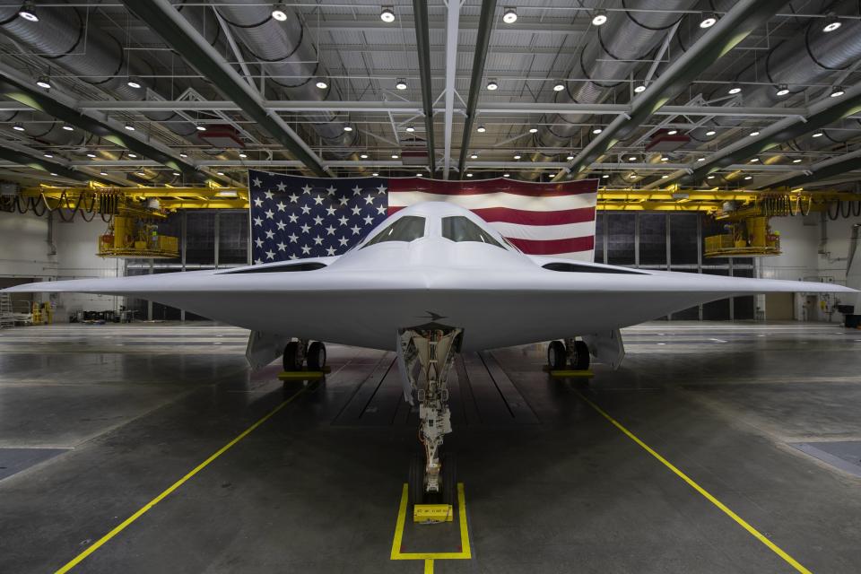 The Department of Defense unveiled a new bomber aircraft in Dec. 2022. The B-21 "Raider" will replace the U.S. Air Force's B-1 and B-2 aircrafts and deliver both conventional and nuclear munitions.