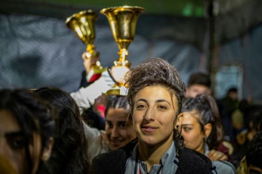 Samar Sheikh and her teammates were given a hero's welcome when they returned home victorious