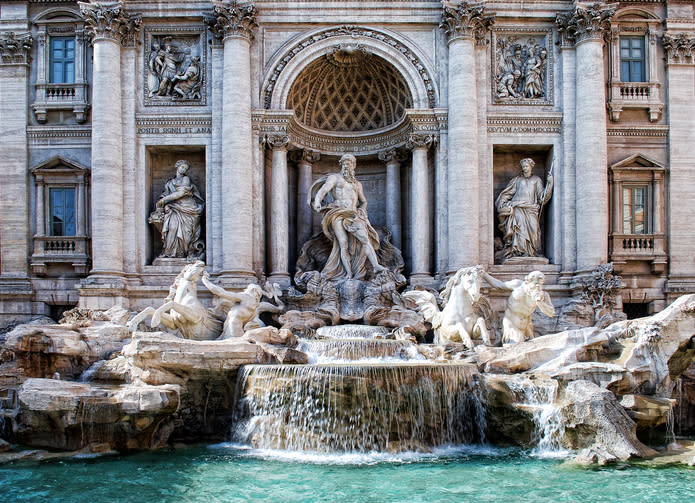 Tourists caught swimming in the Trevi Fountain can cop huge fines. Source: Getty