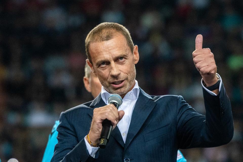 Uefa president Aleksander Ceferin faces a ‘mutiny’  (Getty)