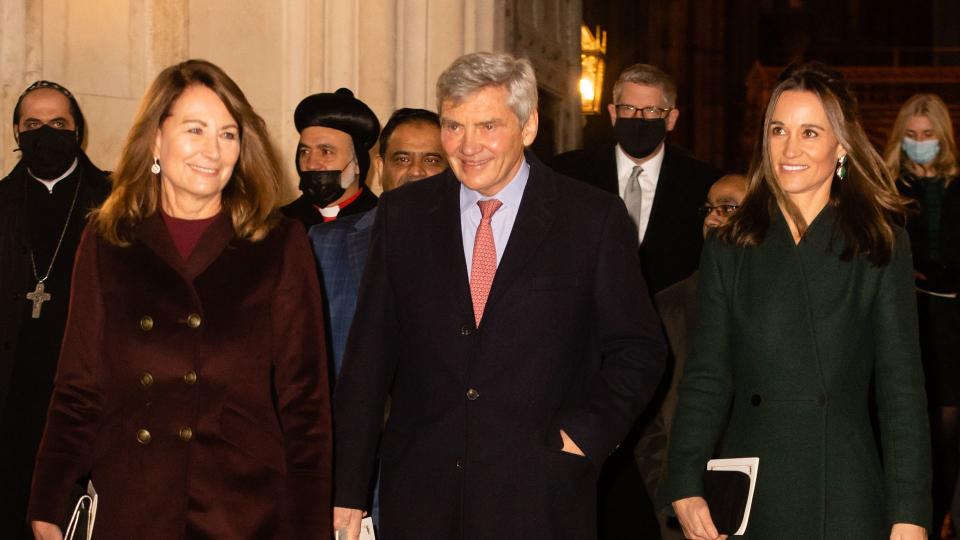 Carole, Michael and Pippa Middleton at Christmas carol concert 2021