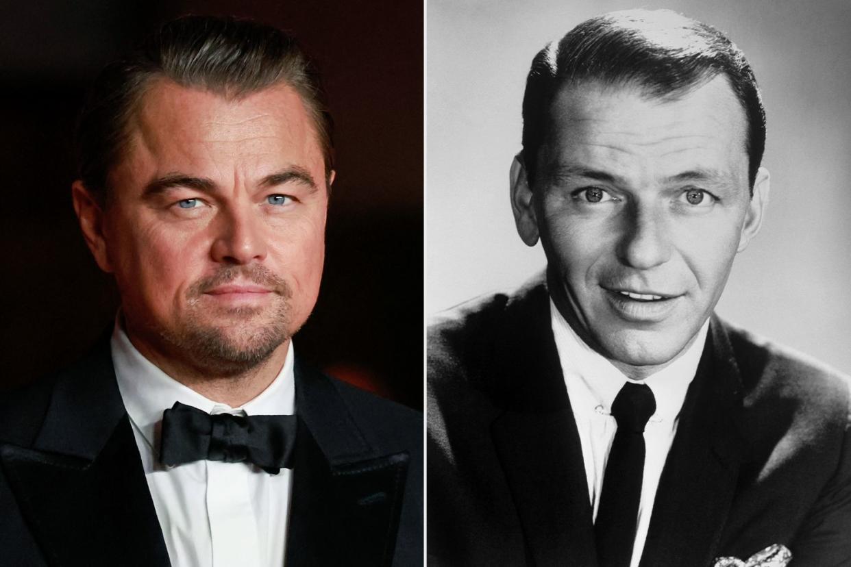 <p>Michael Tran / AFP via Getty; Bettmann/Getty</p> Leonardo DiCaprio and Frank Sinatra