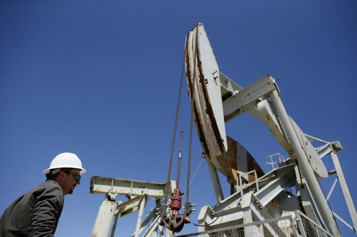 FILE PHOTO: A pumpjack brings oil to the surface in the Monterey Shale, California