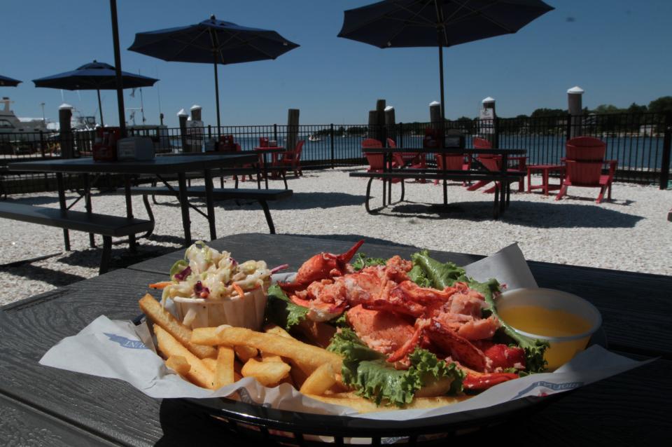 The Blount Clam Shack’s Giant Lobster Roll lives up to its name, with a heaping half-pound of lobster piled into an extra-long grilled roll.