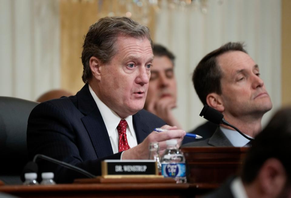 Mike Turner, Chairman, House Permanent Select Committee, during the House Select Committee on Intelligence holding its 2024 Annual Threat Assessment in Washington.