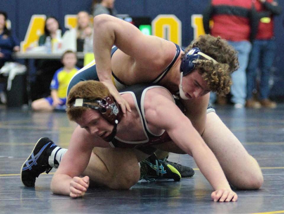 Action from the afternoon and medal matches during the Northern Michigan Wrestling Championships on Saturday, Jan. 27 at Gaylord, Mich.