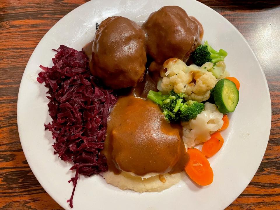 Danish-style meatballs at Solvang Restaurant