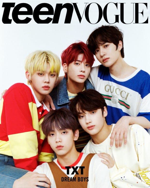 TXT on the cover of Teen Vogue. 
