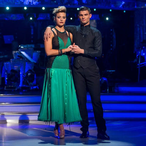 The dance-off couples await the judges' verdict - Credit: BBC