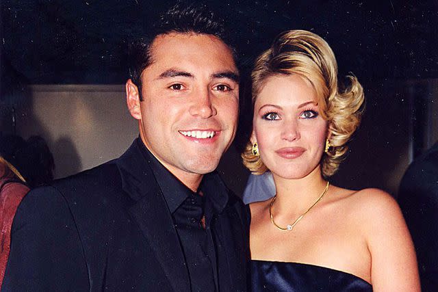 <p>Jeff Kravitz/FilmMagic</p> Oscar de la Hoya (left) and Shanna Moakler (right) in 1999