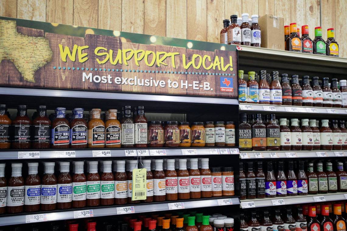 The interior of H-E-B’s new location in Frisco, Texas, on Tuesday, Sept. 20, 2022.