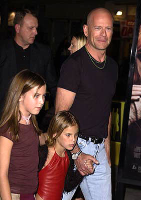 Scout LaRue Willis , Tallulah Belle Willis and Bruce Willis at the Westwood premiere of MGM's Bandits