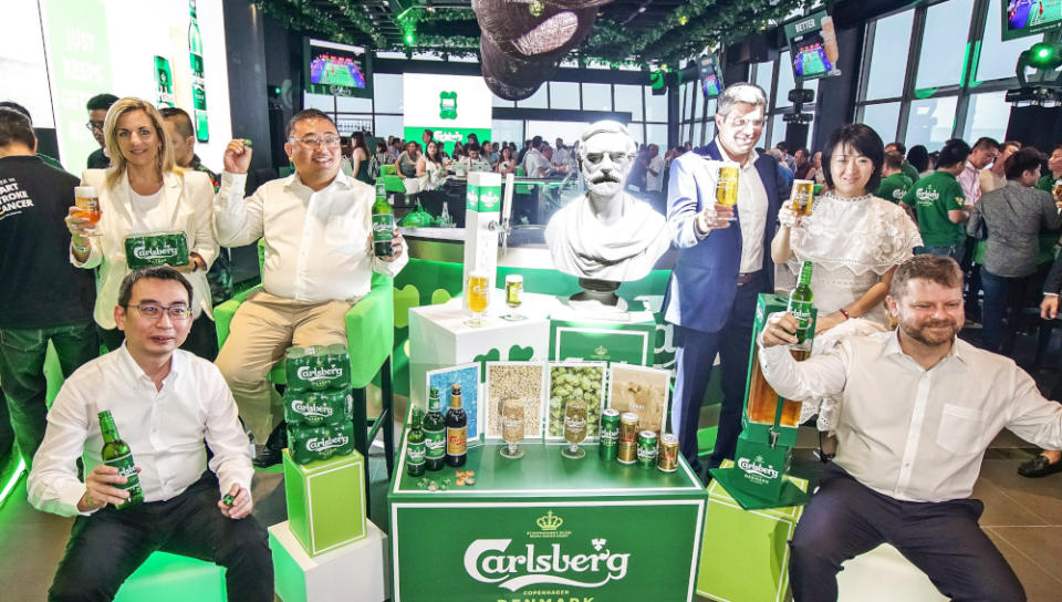 Carlsberg Malaysia’s management team at the ‘Carlsberg-Just Keeps Getting Better!’ launch. — Picture courtesy of Carlsberg Malaysia