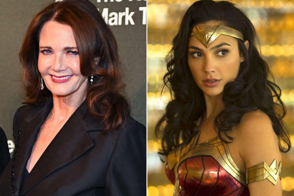 <p>ROBERTO SCHMIDT/AFP via Getty; WARNER BROS/Moviestore/Shutterstock </p> Lynda Carter and Gal Gadot as Wonder Woman