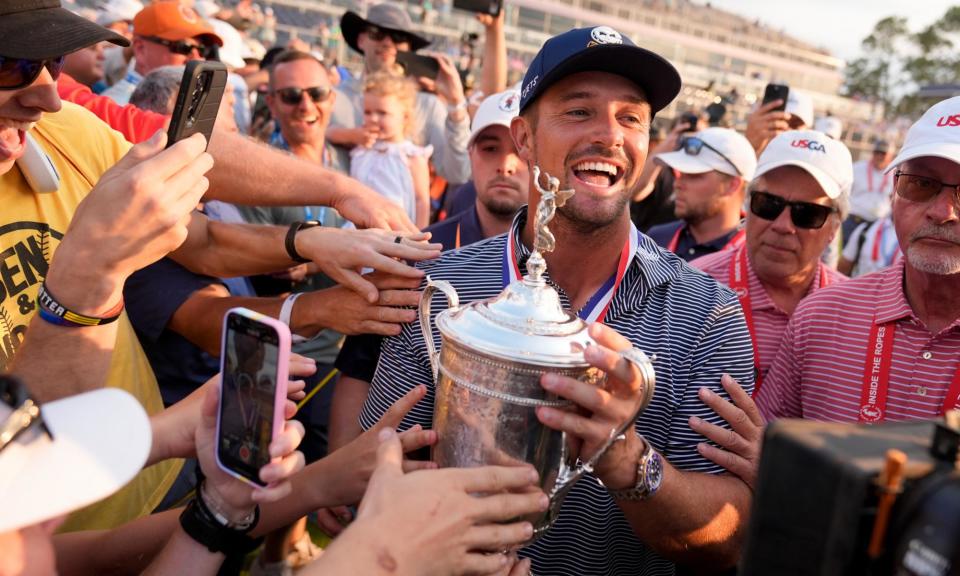 <span>A sensational bunker shot by Bryson DeChambeau on the 18th at Pinehurst earned him a second US Open title after Rory McIlroy cracked.</span><span>Photograph: Frank Franklin II/AP</span>