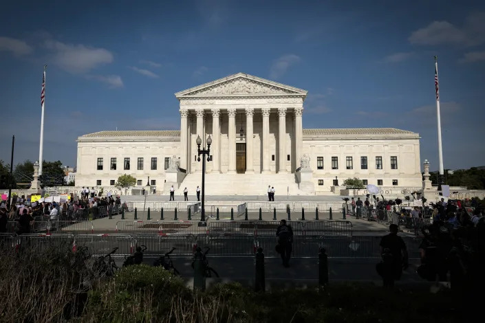 Abortion rights activists and anti-abortion advocates protest in response to the leaked Supreme Court draft decision. 