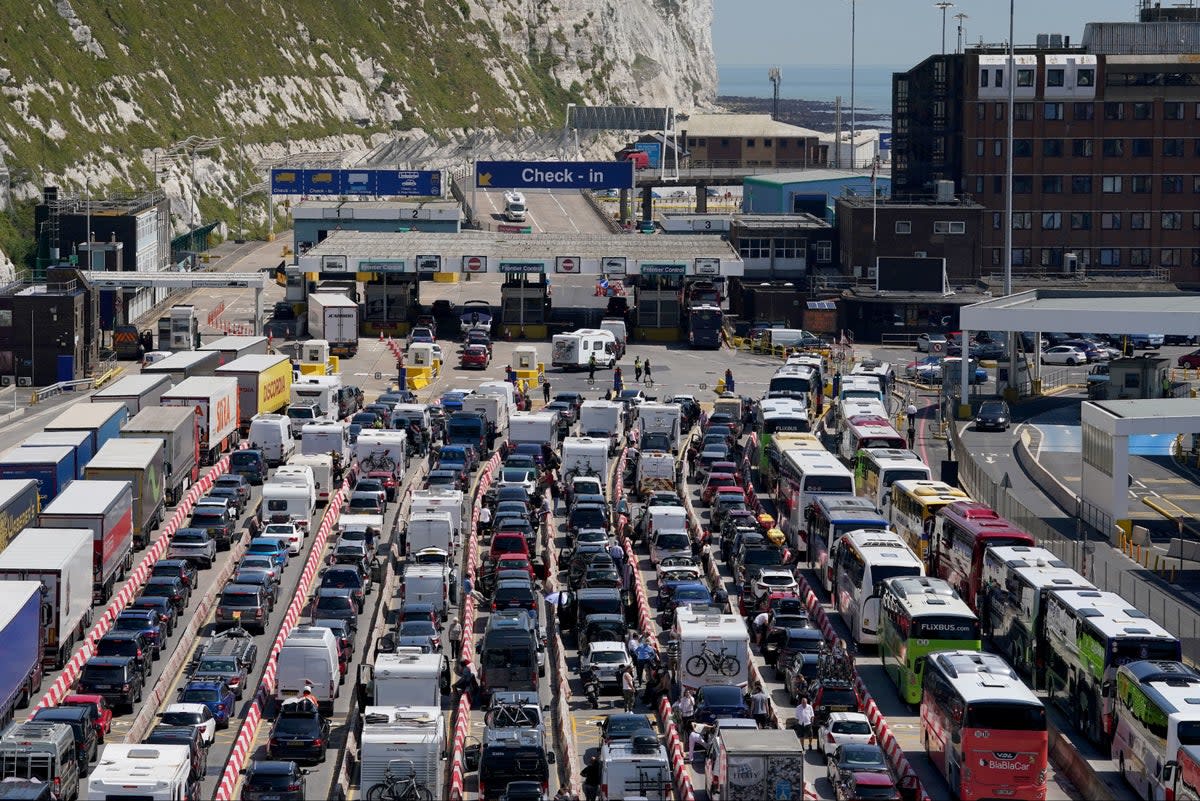 Dover has seen increased congestion since Brexit red tape was imposed, hitting UK businesses (PA)