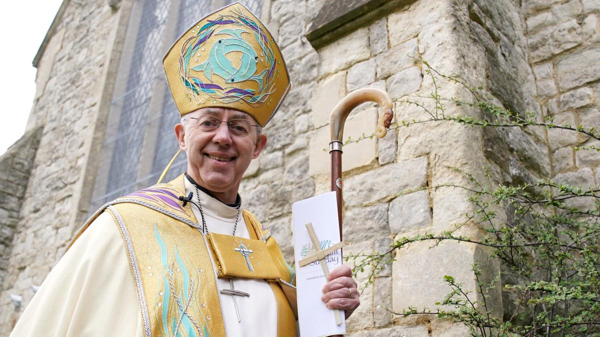 of Canterbury leads Palm Sunday procession at start of Holy Week