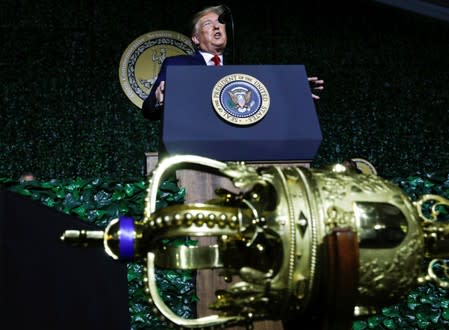 U.S. President Trump attends event celebrating 400th anniversary of Virginia state legislature's first meeting in Williamsburg, Virginia